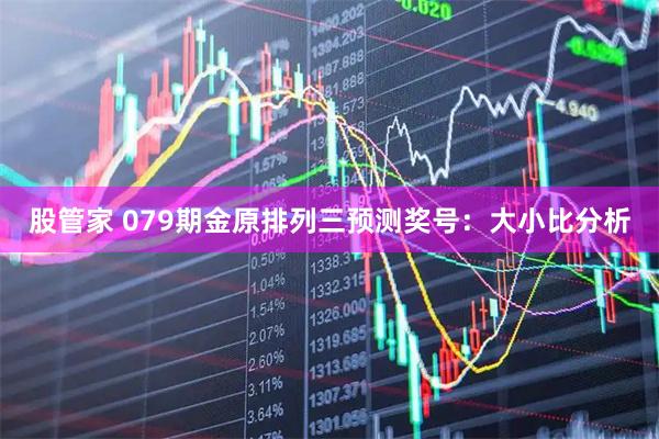 股管家 079期金原排列三预测奖号：大小比分析